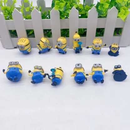 8pcs Cute mini Miniones Miniature Figurines Anime Toys Action Figure Collectible Model Toys Room Ornament Birthday Gift - Image 2