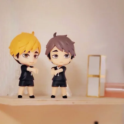 8 Pcs/Set Second Generation Haikyuu Volleyball Junior Figure Q Version 7.5cm Shoyo Hinata Sugawara Koushi Wholesale Dolls - Image 4