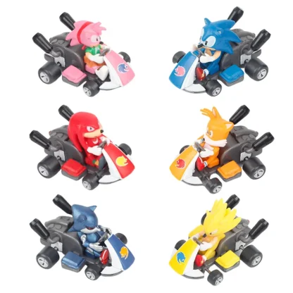 New 6pcs Sonics Anime Figure PVC Action Figures Cartoon Collection Model Kids Toys Tabletop Decoration Children Birthday Gifts