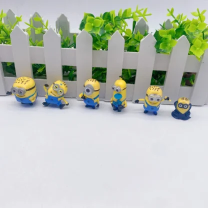 8pcs Cute mini Miniones Miniature Figurines Anime Toys Action Figure Collectible Model Toys Room Ornament Birthday Gift - Image 3