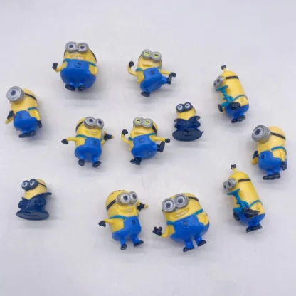 8pcs Cute mini Miniones Miniature Figurines Anime Toys Action Figure Collectible Model Toys Room Ornament Birthday Gift