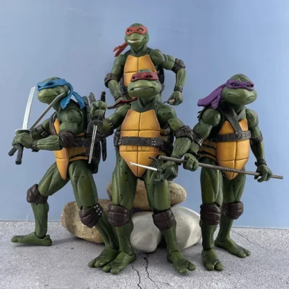 18cm NECA Ninja Turtle Action Figure Raph Leonardo Donatello Figurine PVC Doll 1990 Film Collection Movable Model Toys for Gifts 5