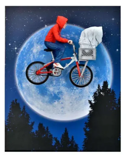 Neca E.T. The Extra-Terrestrial 40th Anniversary E.T. & Elliott With Bicycle Ver Anime Action Figure Model Birthday Gift Toy 6