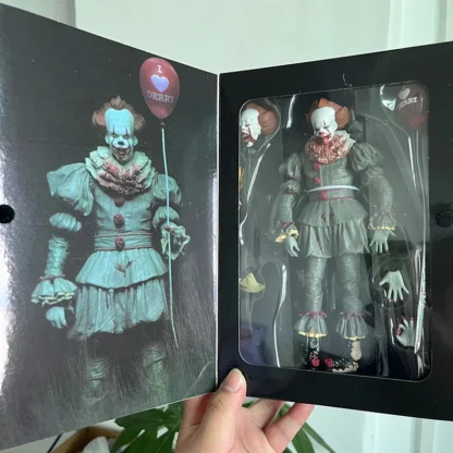 NECA Pennywise Joker Action Figure Toy Doll Horror Halloween Christmas Gift 18cm Bookshelf Ornament 4