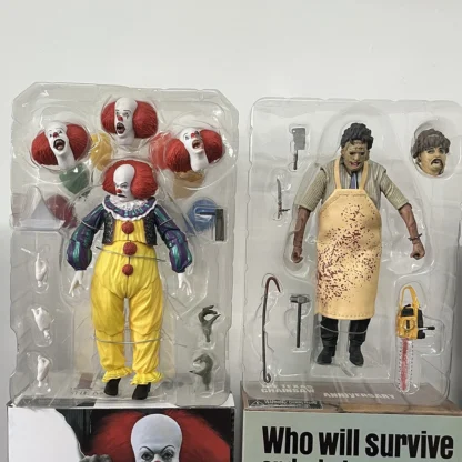 NECA Pennywise Leatherface Figure Joker Stephen King Clown Ultimate Horror Toy Doll Action Figure Model Birthday Gifts 4