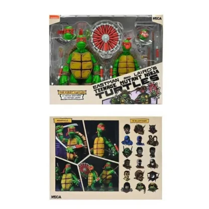 NECA Ninja Turtles Eastman And Laird Anime Figure Comic Version 7-Inch 2pk The First Turtles Action Figure Toys Gift 2