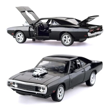 1:32 Alloy The Fast And The Furious Dodge Car Model With Sound And Light Diecasts & Toy Vehicles Pull Back Car Collection Toys