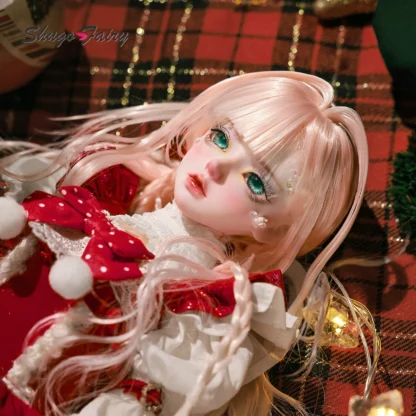 ShugaFairy Delia 1/4 Bjd Dolls Fullset Original Face Snowflake Makeup Winter Christmas Style Snow Elf Cake Dress Resin Dolls - Image 4