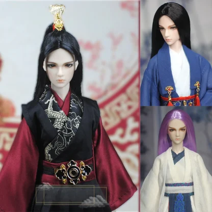 30cm Doll Chinese Ancient Costume Accessories 1/6 Male BJD Doll Figures Flexible Body Boy Doll Long Hair Boyfriend Toys Gift