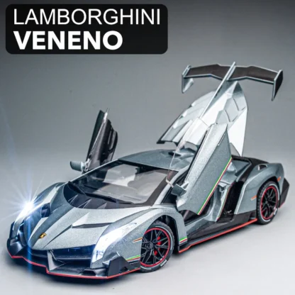 1:24 Lamborghinis Veneno Supercar Alloy Cast Toy Car Model Sound and Light Children's Toy Collectibles Birthday gift