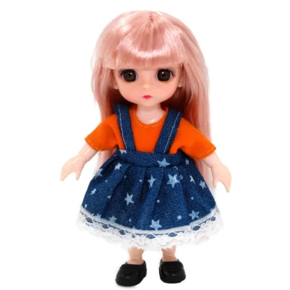 BJD 16CM Doll 13 Movable Joints Casual Fashion Princess Clothes Suit Accessories Nude Decoration Multicolor Hair Girl Gift Toy - Image 5