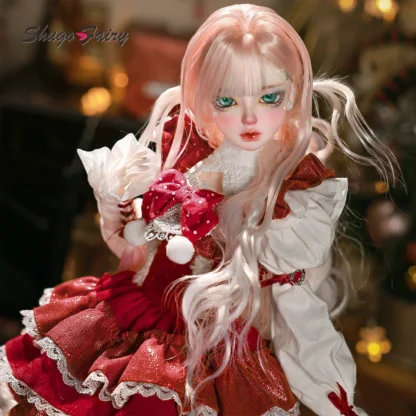 ShugaFairy Delia 1/4 Bjd Dolls Fullset Original Face Snowflake Makeup Winter Christmas Style Snow Elf Cake Dress Resin Dolls - Image 3