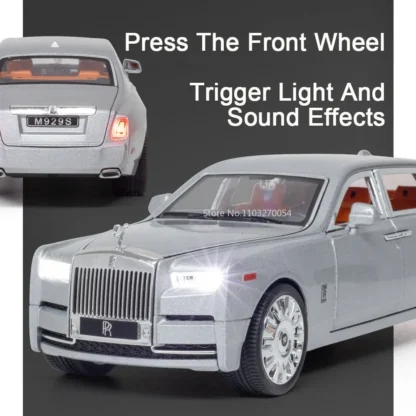 1/20 Rolls-Royce Phantom SUV Alloy Diecasts Car Model Toy With Pull Back Function Limousine Vehicle Models For Boy Birthday Gift - Image 2