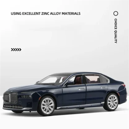 1:24 BMW 7 Series i7 G70 Alloy Luxy Car Model Diecast Metal Toy Limousine Pure Electric Vehicles Car Model Sound Light kids Gift - Image 2