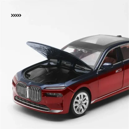 1:24 BMW 7 Series i7 G70 Alloy Luxy Car Model Diecast Metal Toy Limousine Pure Electric Vehicles Car Model Sound Light kids Gift - Image 4