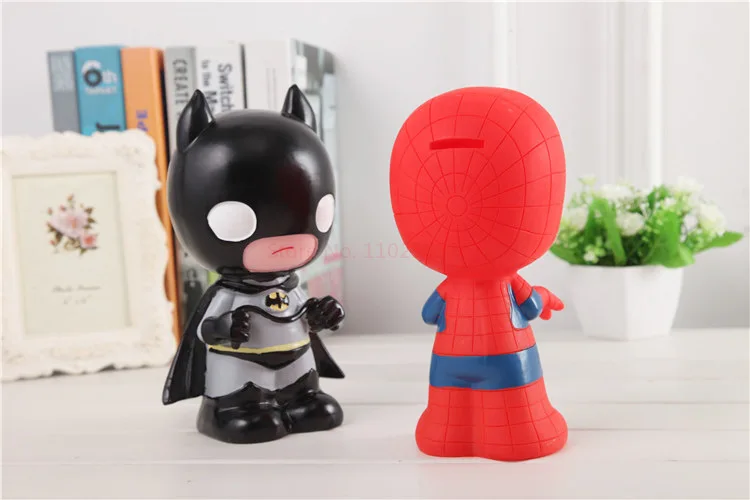 Cute Marvel Figures Anime Spiderman Iron Man America Captain America Hulk Avengers Originality Piggy Bank Kid Figure Doll Gift