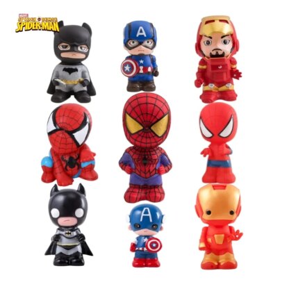 Cute Marvel Figures Anime Spiderman Iron Man America Captain America Hulk Avengers Originality Piggy Bank Kid Figure Doll Gift