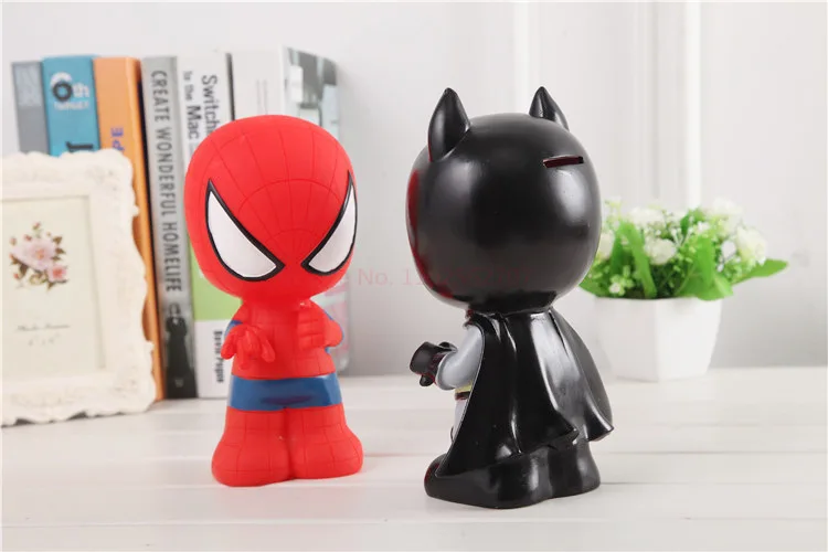 Cute Marvel Figures Anime Spiderman Iron Man America Captain America Hulk Avengers Originality Piggy Bank Kid Figure Doll Gift