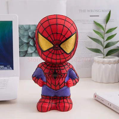 Cute Marvel Figures Anime Spiderman Iron Man America Captain America Hulk Avengers Originality Piggy Bank Kid Figure Doll Gift