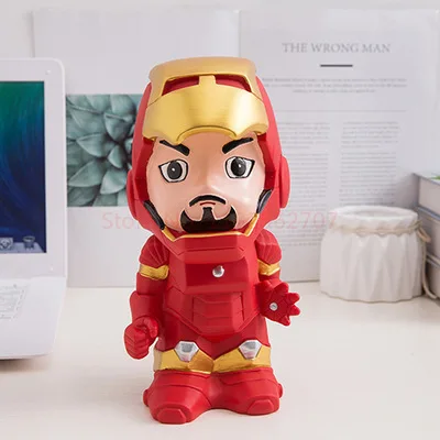 Cute Marvel Figures Anime Spiderman Iron Man America Captain America Hulk Avengers Originality Piggy Bank Kid Figure Doll Gift