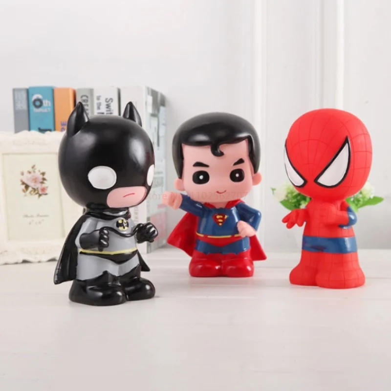 Cute Marvel Figures Anime Spiderman Iron Man America Captain America Hulk Avengers Originality Piggy Bank Kid Figure Doll Gift