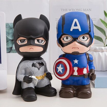 Cute Marvel Figures Anime Spiderman Iron Man America Captain America Hulk Avengers Originality Piggy Bank Kid Figure Doll Gift - Image 4