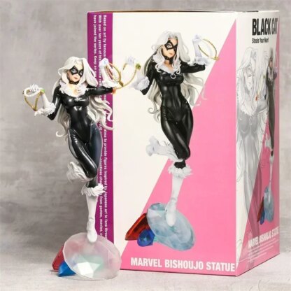 Marvel Bishoujo Statue Black Cat Action Figure Pvc Model Collectible  Display Doll Desktop Ornament Figurine Adult Kids Toy Gift