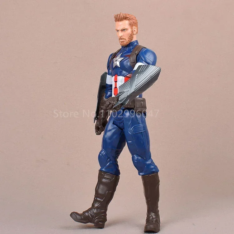 30cm Marvel Figure Avengers Endgame Captain Justice Sound Led Light Super Hero Dolls Toys Pvc Action Figure Model Toy Kids Gift