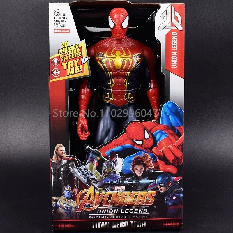 30cm Marvel Figure Avengers Endgame Captain Justice Sound Led Light Super Hero Dolls Toys Pvc Action Figure Model Toy Kids Gift