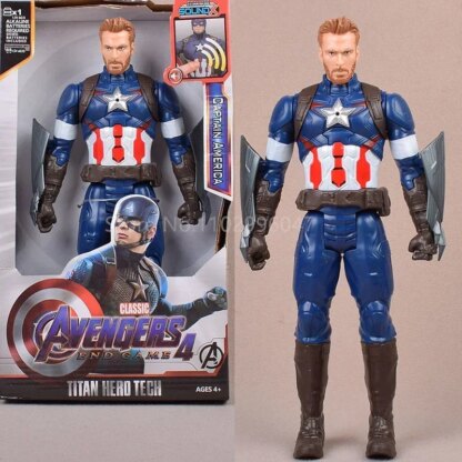 30cm Marvel Figure Avengers Endgame Captain Justice Sound Led Light Super Hero Dolls Toys Pvc Action Figure Model Toy Kids Gift - Image 4