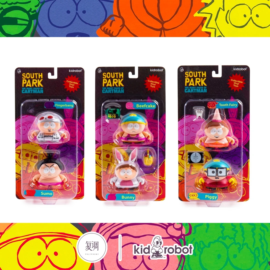 spot Goods Kidrobot Southern Park Multifaceted Cartman Out Park Ornaments Toys Gifts