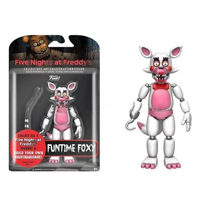 14CM FNAF Figures Nightmare Freddy Bonnie Foxy Chica Action Figure Movable Blacklight Freddy Frostbe PVC Model Collection Toys