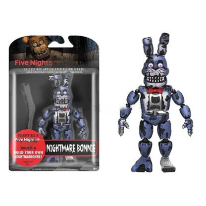 14CM FNAF Figures Nightmare Freddy Bonnie Foxy Chica Action Figure Movable Blacklight Freddy Frostbe PVC Model Collection Toys - Image 5