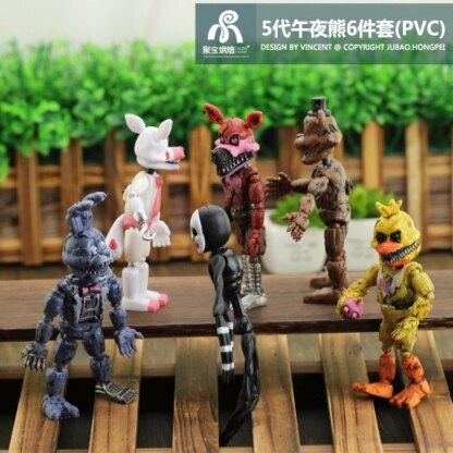 FNAF Figures Freddy Bonnie Foxy Fazbear Fnaf Bonnie Bear Action Figure PVC Collection Nightmare Fredbear Balloon Dolls Model Toy - Image 2