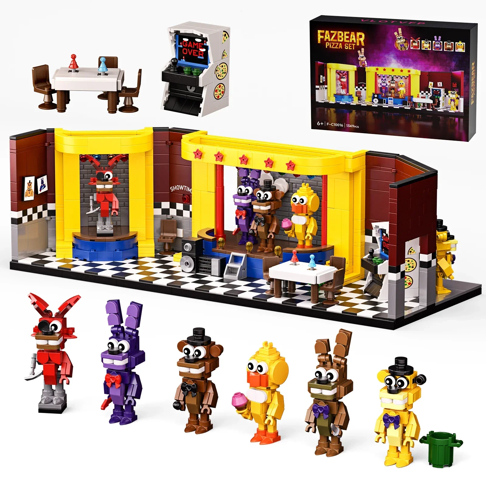 NEW Horror Nights Game Freddyed Stage Ideas Movie Figures Building Blocks Set,Game Fans Children Christmas Gifts