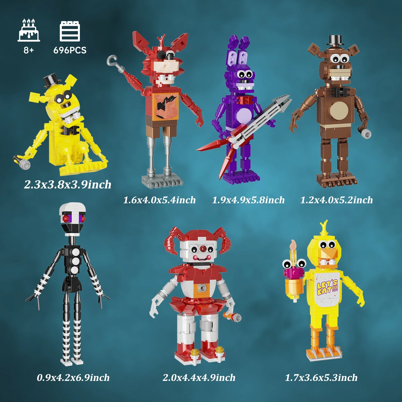 NEW Horror Nights Game Freddyed Stage Ideas Movie Figures Building Blocks Set,Game Fans Children Christmas Gifts