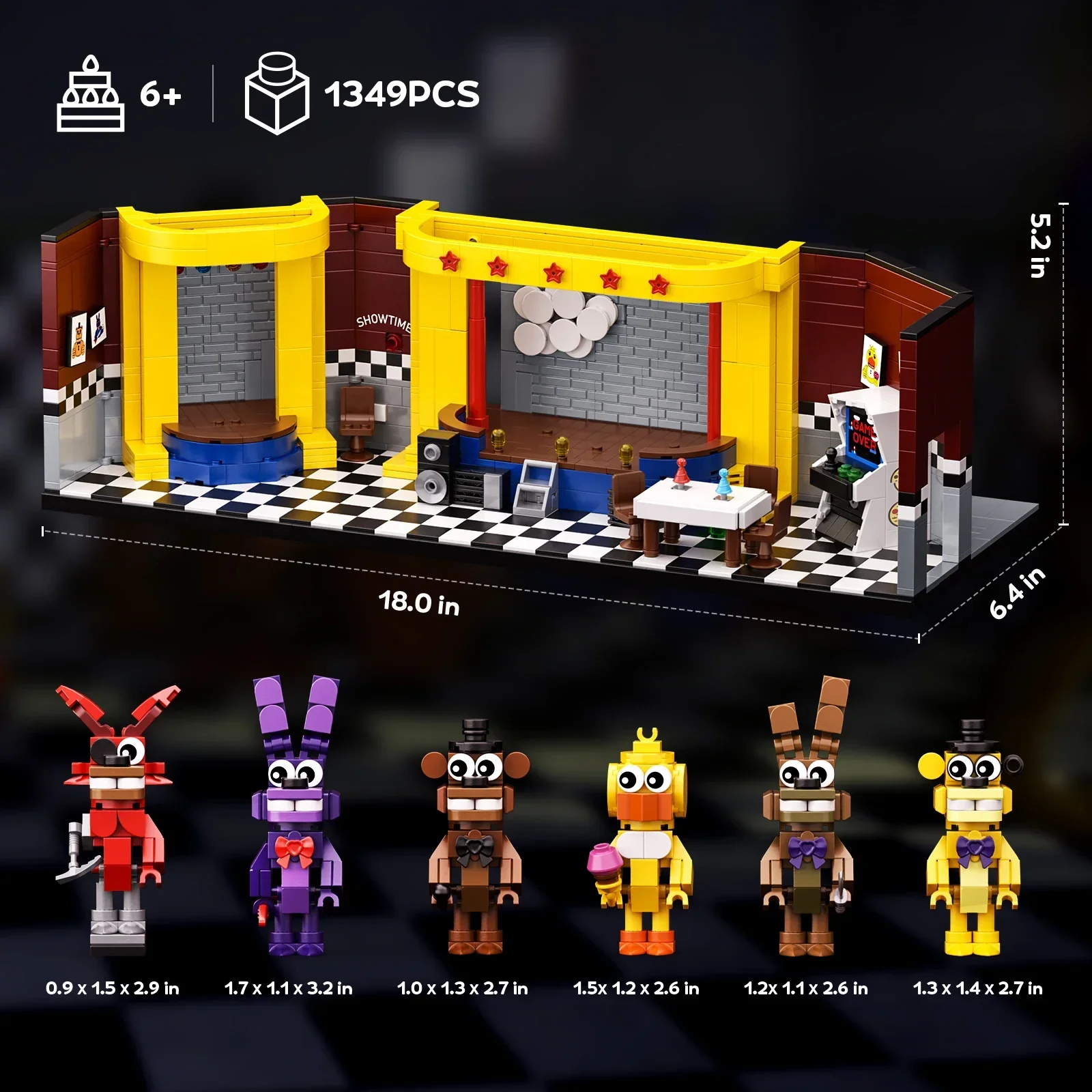 NEW Horror Nights Game Freddyed Stage Ideas Movie Figures Building Blocks Set,Game Fans Children Christmas Gifts