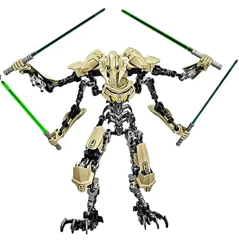 Hot STARS WARS Action Figure General Robot Anime Figure Grievous With Lightsaber Hilt Combat Weapon Model Toy Birthday Gifts