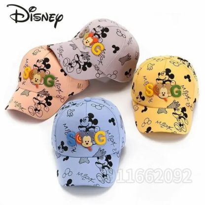 Disney Mickey 2025 New Kids Hat Cartoon Fashion Boys Sun Hat Luxury Brand High Quality Adjustable Outdoor Kids Baseball Cap