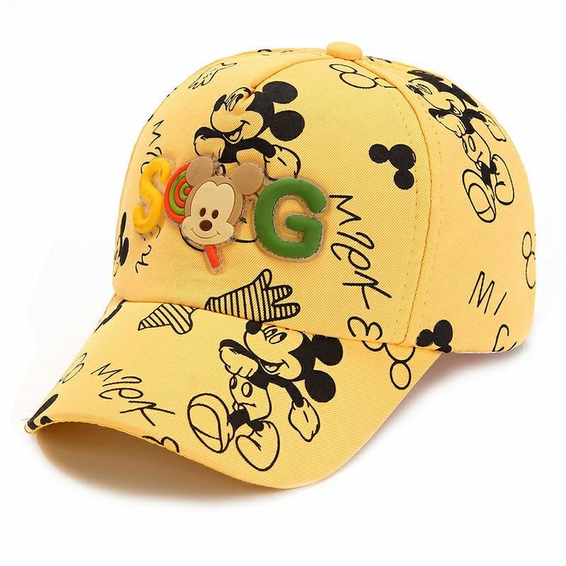 Disney Mickey 2025 New Kids Hat Cartoon Fashion Boys Sun Hat Luxury Brand High Quality Adjustable Outdoor Kids Baseball Cap