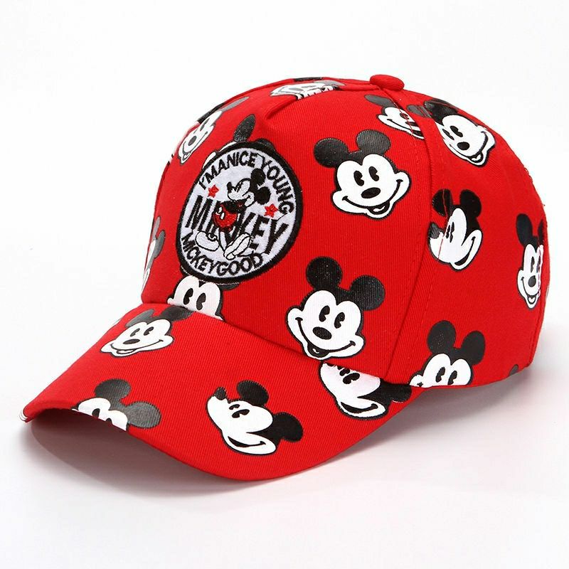 Disney Mickey 2025 New Kids Hat Cartoon Fashion Boys Sun Hat Luxury Brand High Quality Adjustable Outdoor Kids Baseball Cap