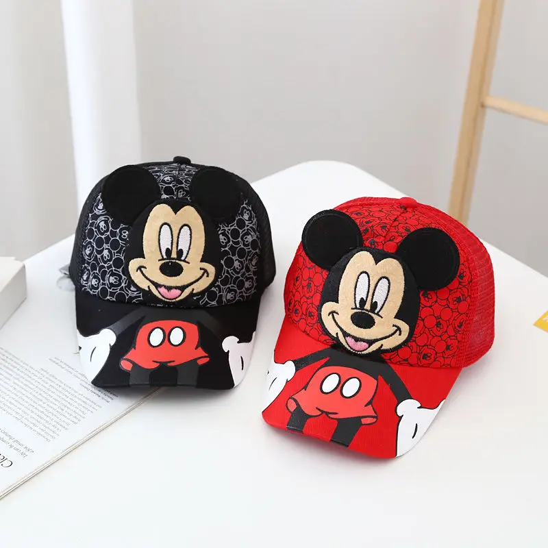 Disney Mickey 2024 New Children's Hat Luxury Brand Fashion Trend Boys Sun Hat Cartoon Adjustable Boys and Girls Baseball Caps