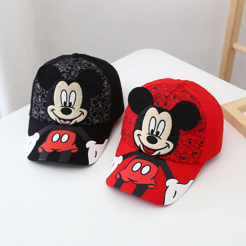 Disney Mickey 2024 New Children's Hat Luxury Brand Fashion Trend Boys Sun Hat Cartoon Adjustable Boys and Girls Baseball Caps