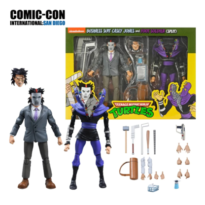 NECA Teenage Mutant Ninja Turtles (Cartoon) - Business Suit Casey Jones & Split Foot Soldier 7” Scale Action Figure 2-Pack