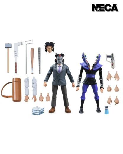 NECA Teenage Mutant Ninja Turtles (Cartoon) - Business Suit Casey Jones & Split Foot Soldier 7” Scale Action Figure 2-Pack - Image 6