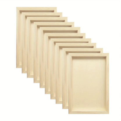 12pcs Wood Canvas Board Drawing Square Wooden Panels Art Wood Boards for DIY Painting Crafts Supplies - Image 5