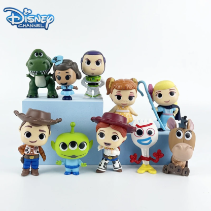 10Pcs Disney Toy Story Action Figure Buzz Lightyear Woody Jessie Alien Kawaii Doll Collectible PVC Model Toy Kids Christmas Gift