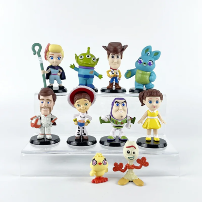 10Pcs Disney Toy Story Action Figure Buzz Lightyear Woody Jessie Alien Kawaii Doll Collectible PVC Model Toy Kids Christmas Gift - Image 2