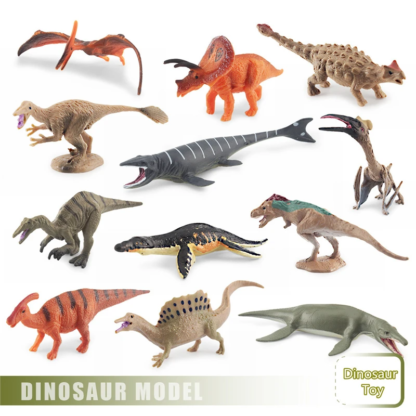 12Pcs/Set Dinosaur Toy Simulation Animal Jurassic World Cute Mini Dinosaur Model Educational Figurine Dinosaurs For Children Toy - Image 3