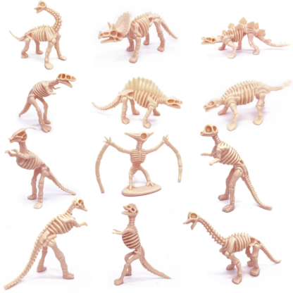 12pcs/set Dinosaur skeleton model Toys Fossil Skeleton Simulation Model Set Mini Action Figure for Children Birthday Gifts - Image 2